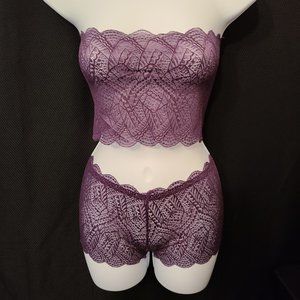 Lingerie - Loulou Purple Sexy Lace 2 Piece $L-BUN$